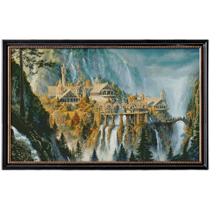 Lord Of The Rings-Momentum Landscape - 14CT Stamped Cross Stitch 100*64CM(Xiaobai Brand)