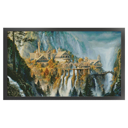 Lord Of The Rings-Momentum Landscape - 14CT Stamped Cross Stitch 100*64CM(Xiaobai Brand)