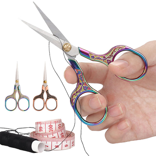 2Pcs Metal Craft Scissors Vintage Sewing Scissors for Fabric Sewing Gift (4)