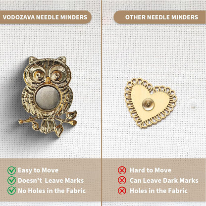 Cross Stitch Needle Minder Magnetic Needle Nanny for Fridge Decor (Owl)