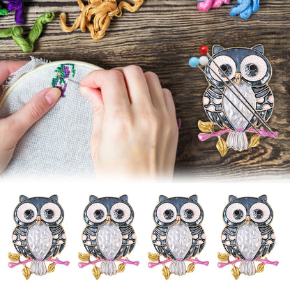 Cross Stitch Needle Minder Magnetic Needle Nanny for Fridge Decor (Owl)