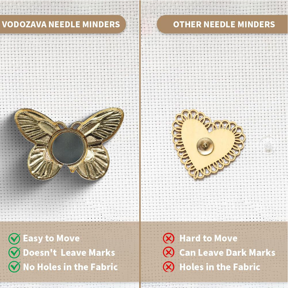Cross Stitch Needle Minder Magnetic Needle Nanny for Fridge Decor (Butterfly)
