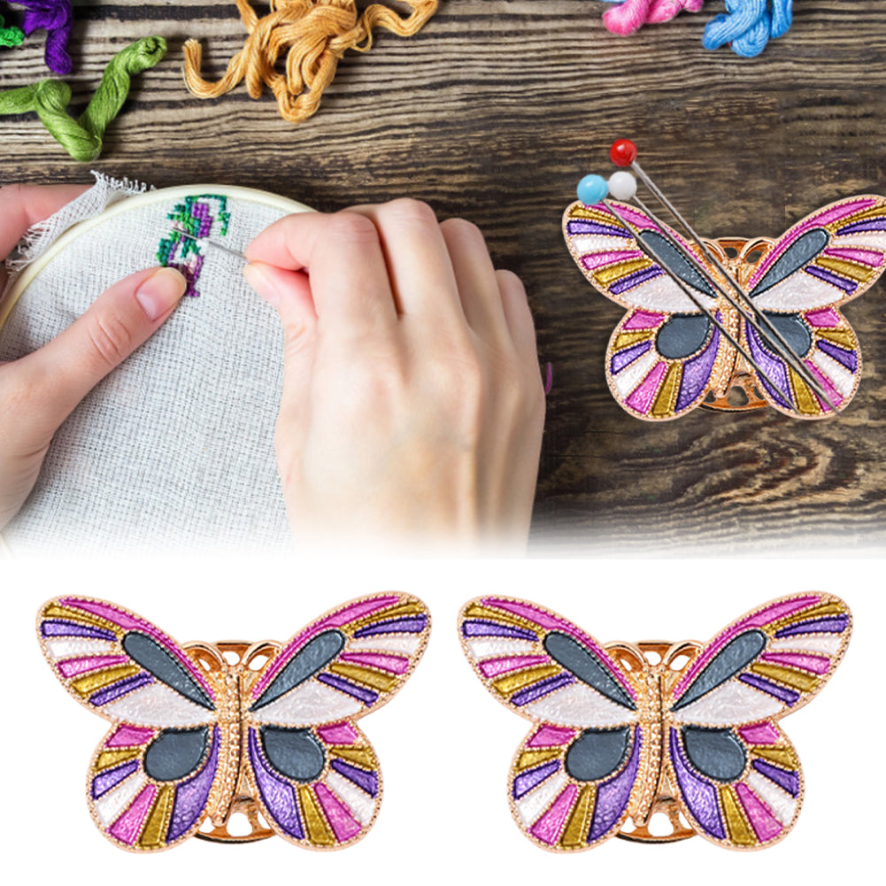 Cross Stitch Needle Minder Magnetic Needle Nanny for Fridge Decor (Butterfly)