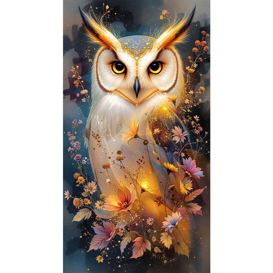 Owl - Full Round Drill Diamond Painting 40*70CM
