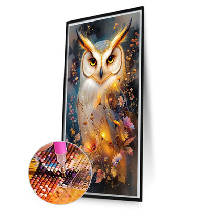 Owl - Full Round Drill Diamond Painting 40*70CM