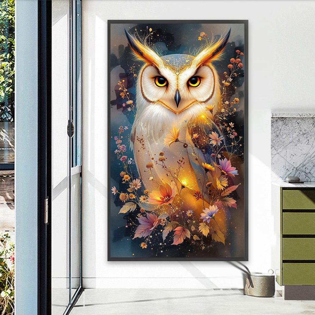Owl - Full Round Drill Diamond Painting 40*70CM