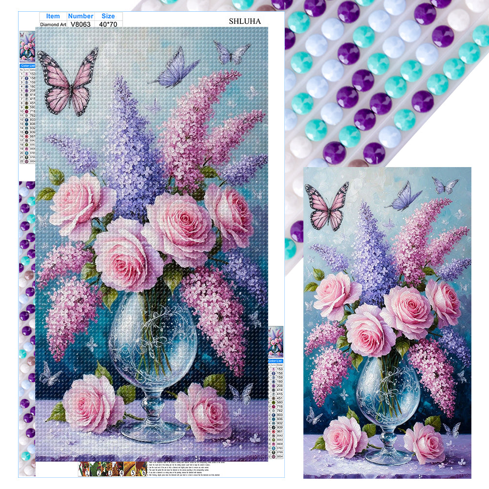 Vase - Full Round Drill Diamond Painting 40*70CM