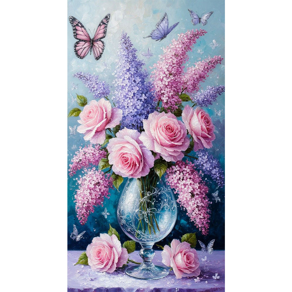 Vase - Full Round Drill Diamond Painting 40*70CM