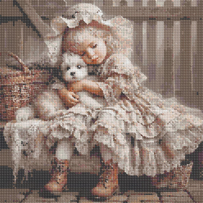 Cute Girl - Full Round Drill Diamond Painting 40*40CM