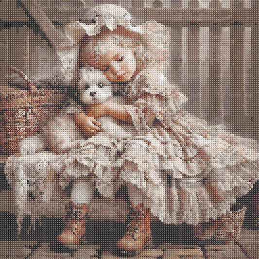 Cute Girl - Full Round Drill Diamond Painting 40*40CM