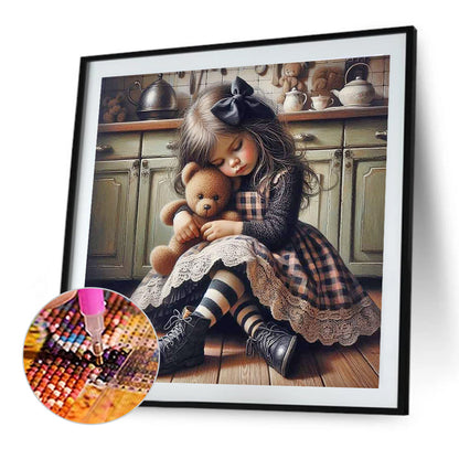 Cute Girl - Full Round Drill Diamond Painting 40*40CM