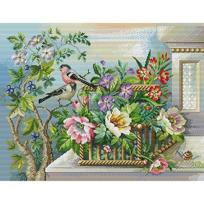 Happy Four - 14CT Stamped Cross Stitch 53*44CM (Joy Sunday)