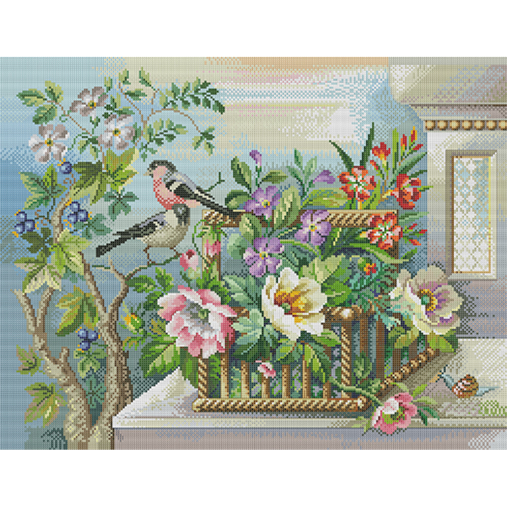 Happy Four - 14CT Stamped Cross Stitch 53*44CM (Joy Sunday)