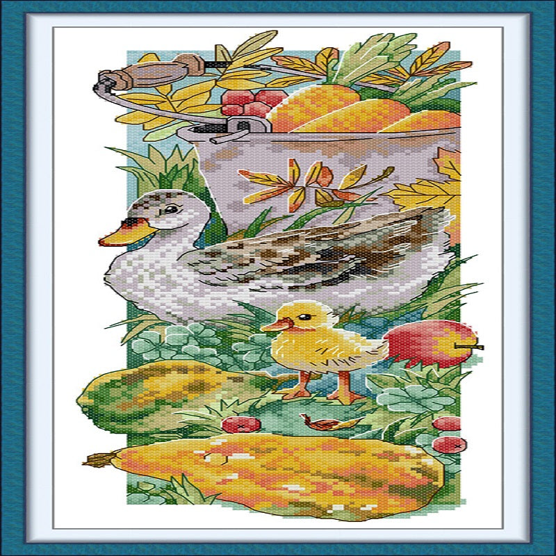 Rural Life - 14CT Stamped Cross Stitch 19*40CM (Joy Sunday)