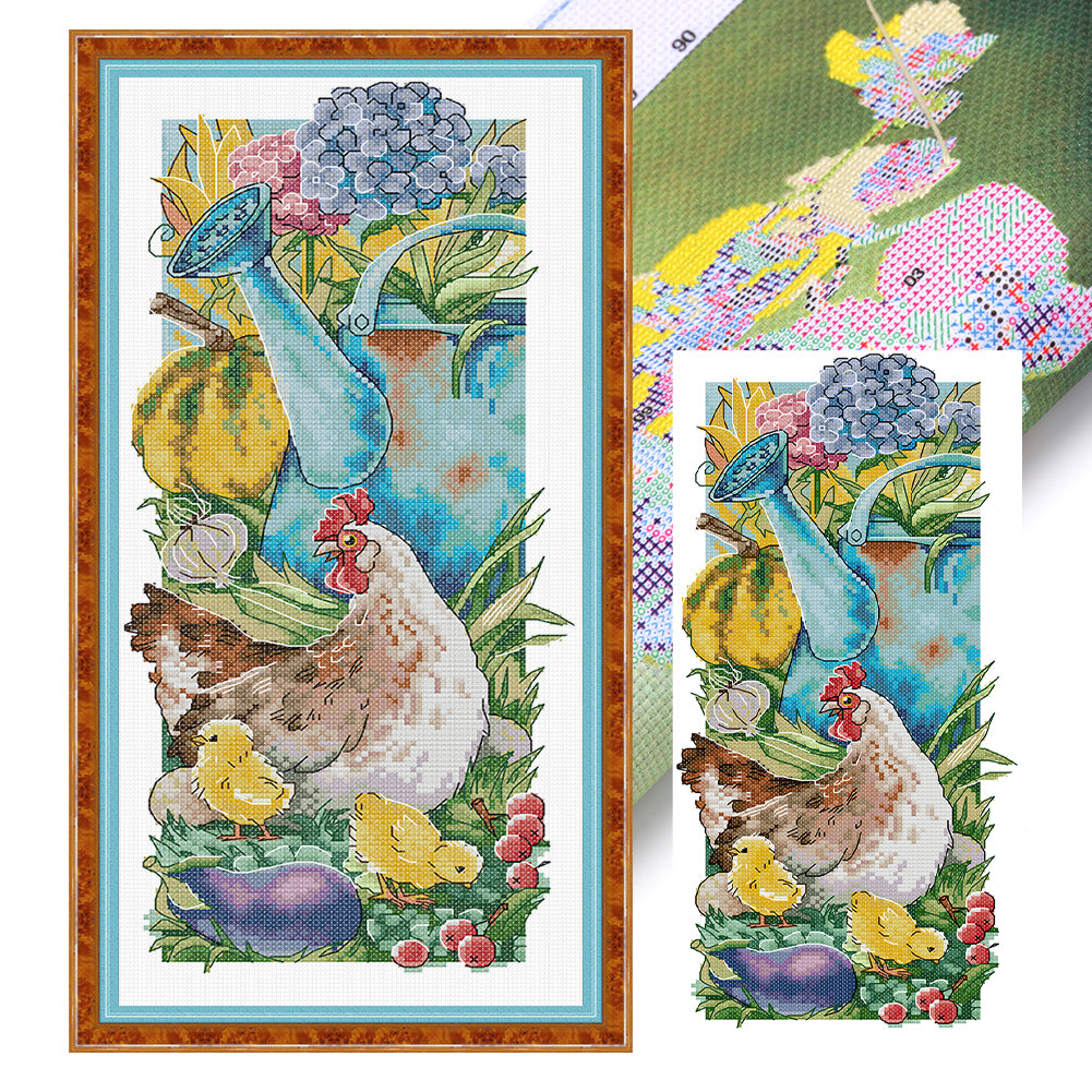 Rural Life - 14CT Stamped Cross Stitch 19*40CM (Joy Sunday)