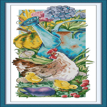 Rural Life - 14CT Stamped Cross Stitch 19*40CM (Joy Sunday)