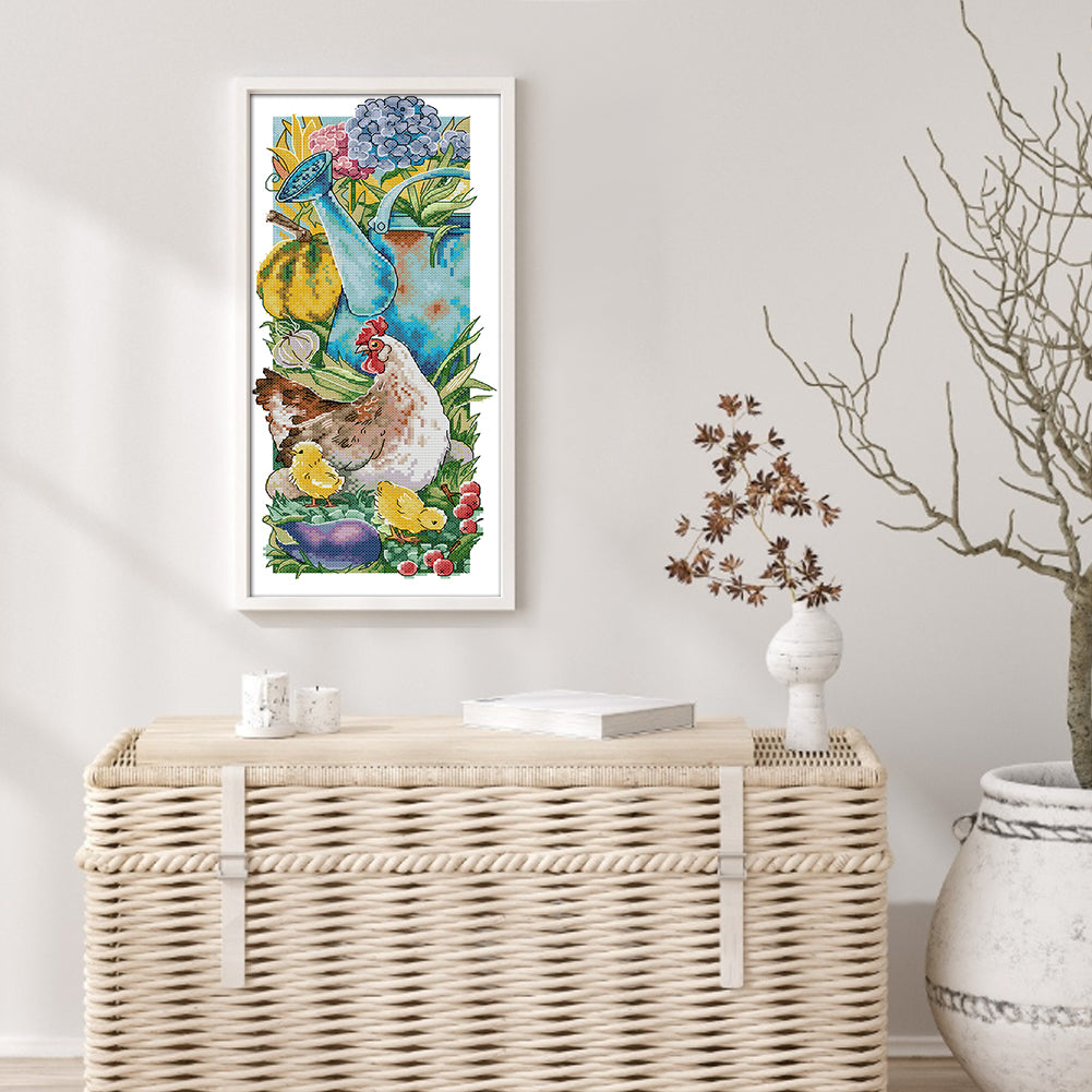 Rural Life - 14CT Stamped Cross Stitch 19*40CM (Joy Sunday)