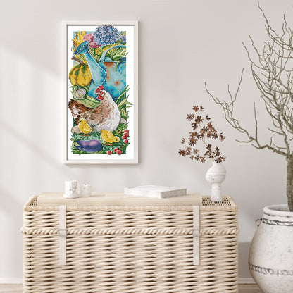 Rural Life - 14CT Stamped Cross Stitch 19*40CM (Joy Sunday)