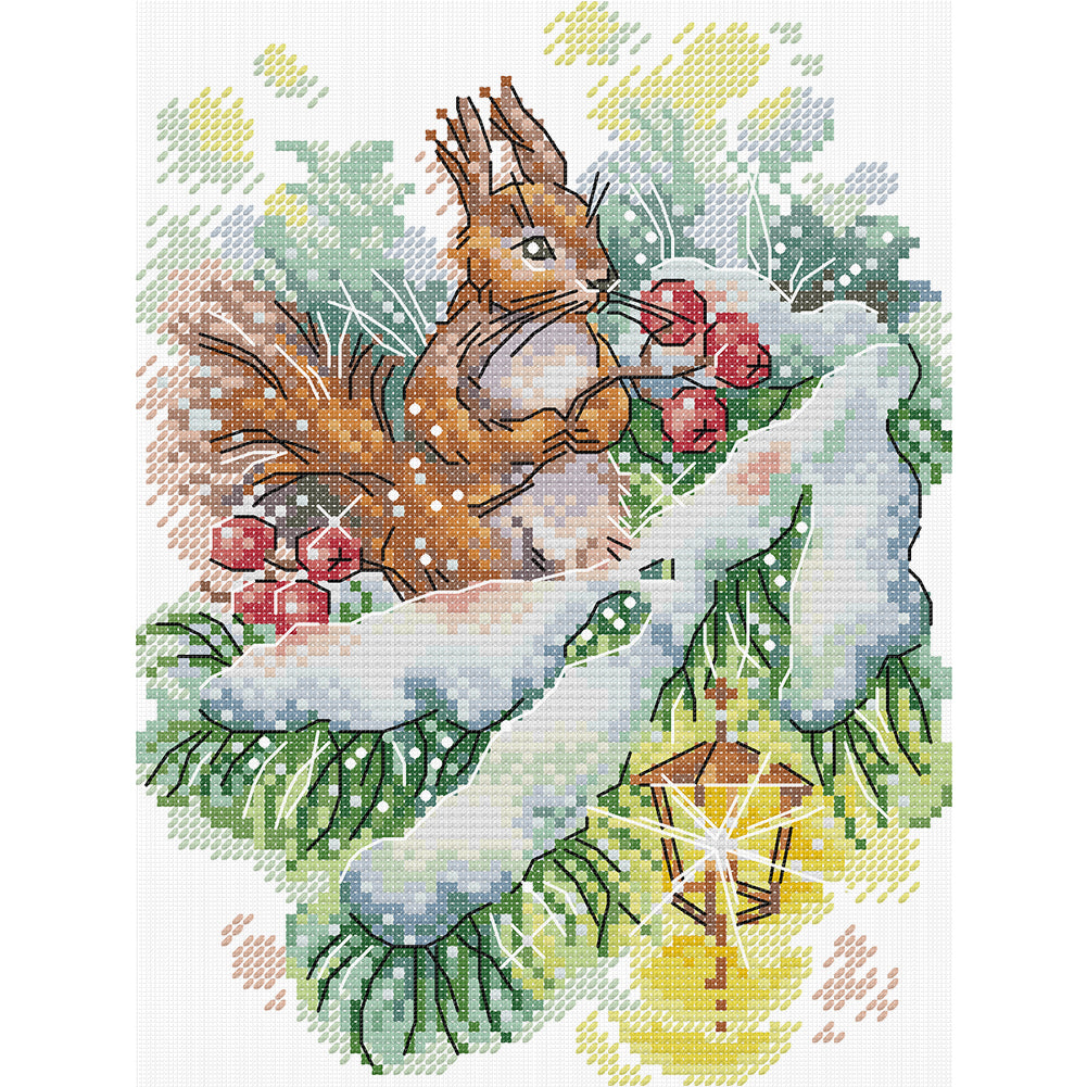 Winter Breath - 14CT Stamped Cross Stitch 19*26CM (Joy Sunday)