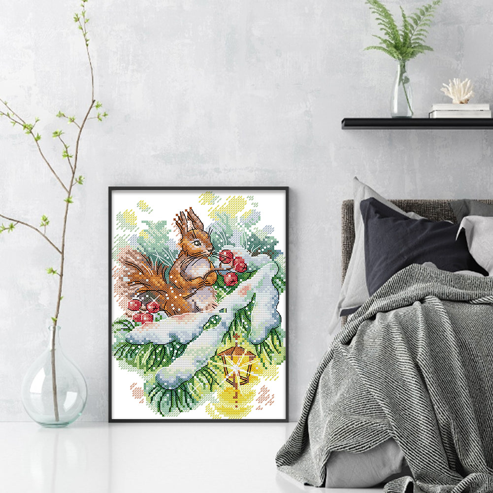 Winter Breath - 14CT Stamped Cross Stitch 19*26CM (Joy Sunday)