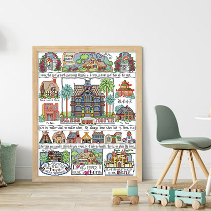 Fukuzawa¡¯S Home - 14CT Stamped Cross Stitch 38*49CM (Joy Sunday)