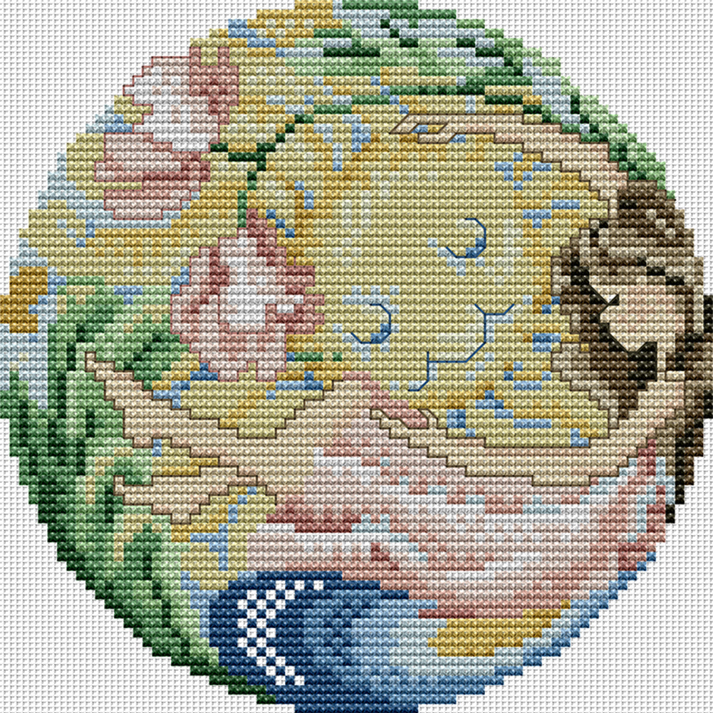 Embrace The Sun - 14CT Stamped Cross Stitch 18*18CM (Joy Sunday)
