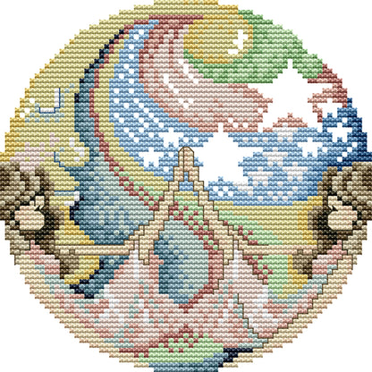 Embrace The Moon - 14CT Stamped Cross Stitch 18*19CM (Joy Sunday)