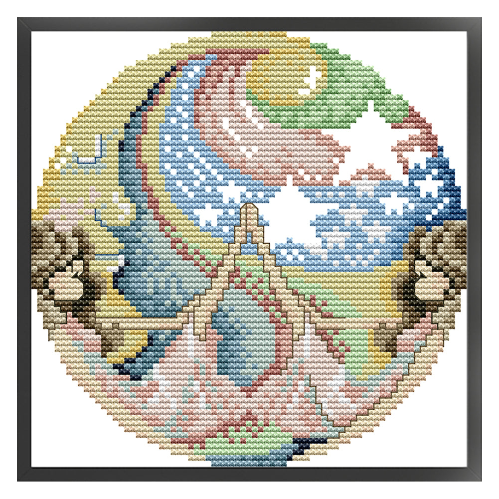 Embrace The Moon - 14CT Stamped Cross Stitch 18*19CM (Joy Sunday)