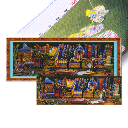 Dream Train - 14CT Stamped Cross Stitch 122*37CM (Joy Sunday)