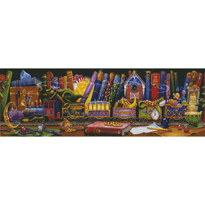 Dream Train - 14CT Stamped Cross Stitch 122*37CM (Joy Sunday)