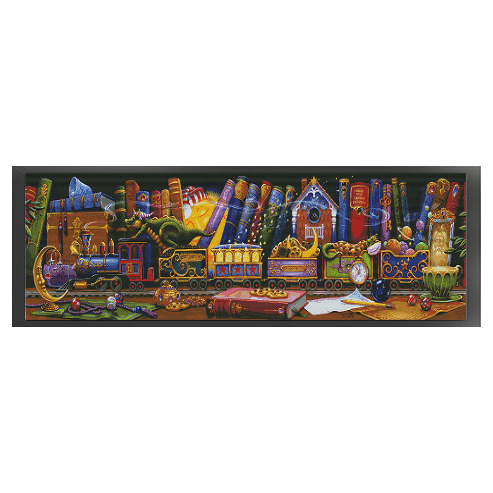 Dream Train - 14CT Stamped Cross Stitch 122*37CM (Joy Sunday)