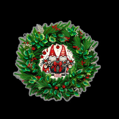 Christmas 2D Flat DIY Hanging Diamond Art Kits Window Hanging Art for Home Decor