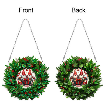 Christmas 2D Flat DIY Hanging Diamond Art Kits Window Hanging Art for Home Decor