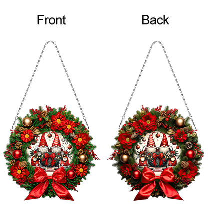 Christmas 2D Flat DIY Hanging Diamond Art Kits Window Hanging Art for Home Decor