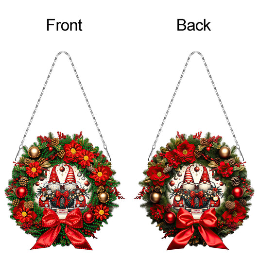 Christmas 2D Flat DIY Hanging Diamond Art Kits Window Hanging Art for Home Decor