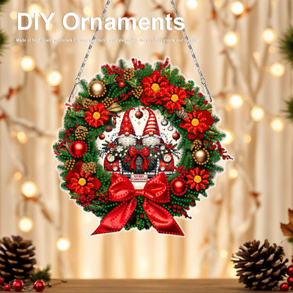 Christmas 2D Flat DIY Hanging Diamond Art Kits Window Hanging Art for Home Decor