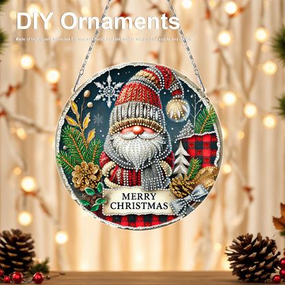 Christmas 2D Flat DIY Hanging Diamond Art Kits Window Hanging Art for Home Decor