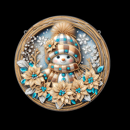 Christmas 2D Flat DIY Hanging Diamond Art Kits Window Hanging Art for Home Decor