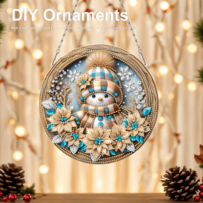 Christmas 2D Flat DIY Hanging Diamond Art Kits Window Hanging Art for Home Decor