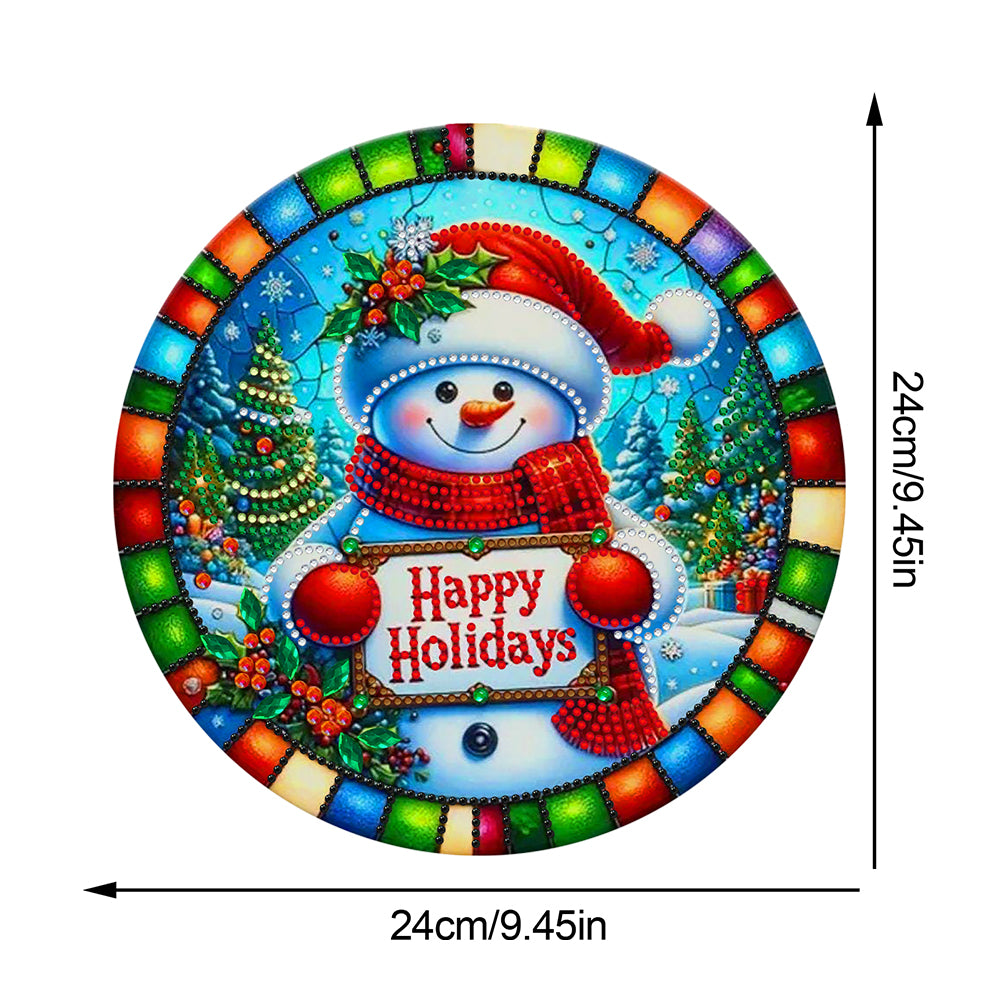 Christmas 2D Flat DIY Hanging Diamond Art Kits Window Hanging Art for Home Decor