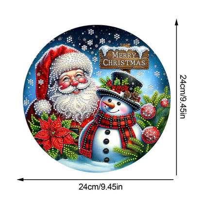 Christmas 2D Flat DIY Hanging Diamond Art Kits Window Hanging Art for Home Decor