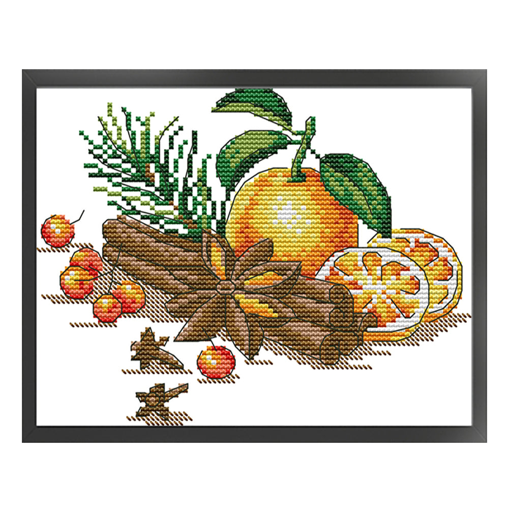 Berries And Spices - 14CT Stamped Cross Stitch 21*18CM (Joy Sunday)