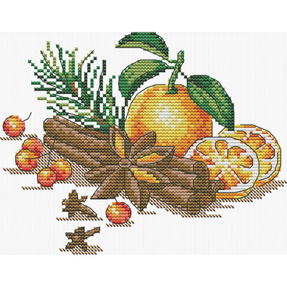 Berries And Spices - 14CT Stamped Cross Stitch 21*18CM (Joy Sunday)
