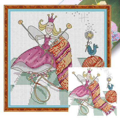 Knitting Scarf - 14CT Stamped Cross Stitch 22*22CM (Joy Sunday)