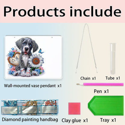 2D Flat Acrylic Wall Decor Vase Diamond Painting Kit Home Wall Decoration Crafts