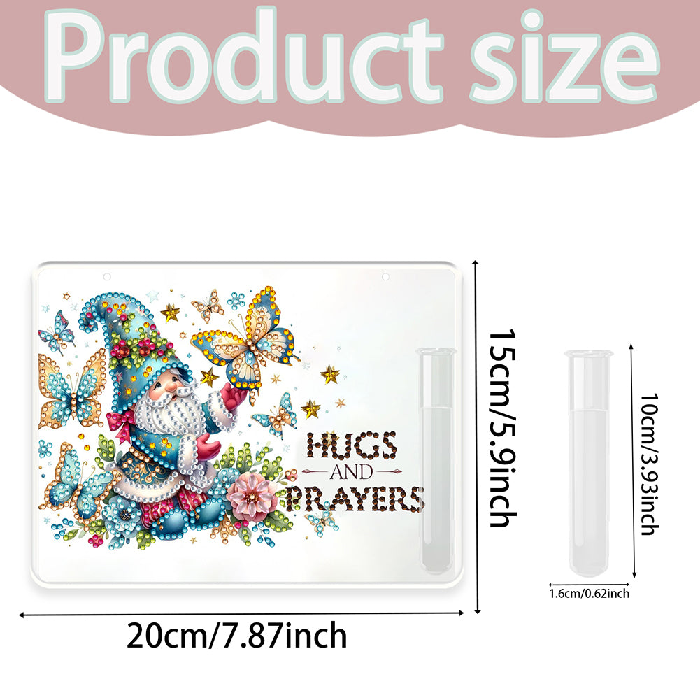 2D Flat Acrylic Wall Decor Vase Diamond Painting Kit Home Wall Decoration Crafts