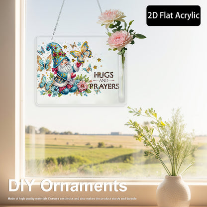 2D Flat Acrylic Wall Decor Vase Diamond Painting Kit Home Wall Decoration Crafts