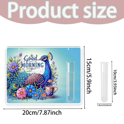 2D Flat Acrylic Wall Decor Vase Diamond Painting Kit Home Wall Decoration Crafts