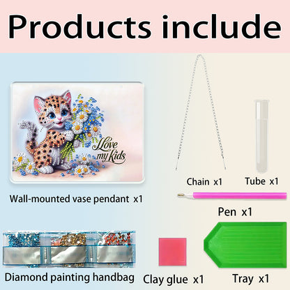 2D Flat Acrylic Wall Decor Vase Diamond Painting Kit Home Wall Decoration Crafts