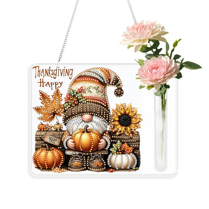 2D Flat Acrylic Wall Decor Vase Diamond Painting Kit Home Wall Decoration Crafts